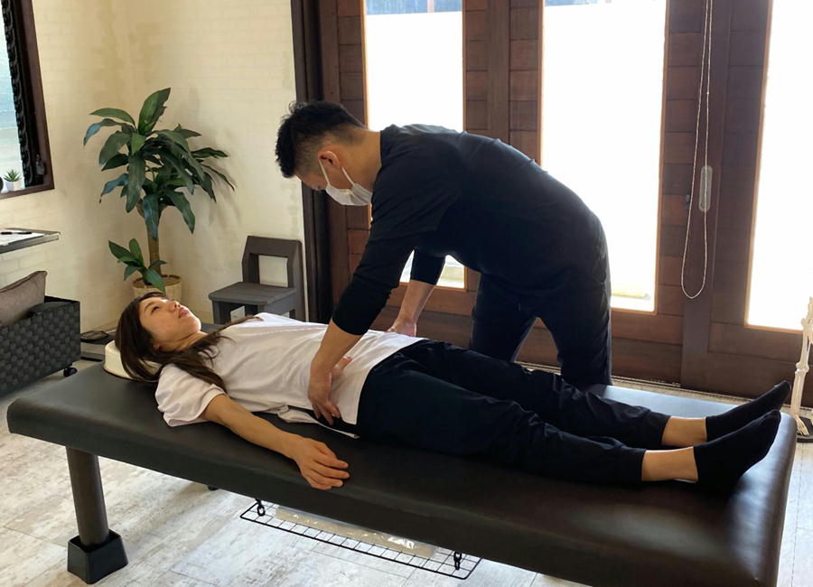 美容整体で土台から美しく　美容整体の様子