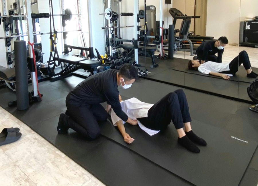 トレーニングの様子　豊岡市の整体・トレーニング【藤原施術院】